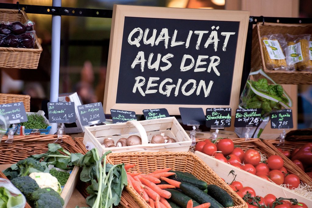 Schild "Qualität aus der Region"