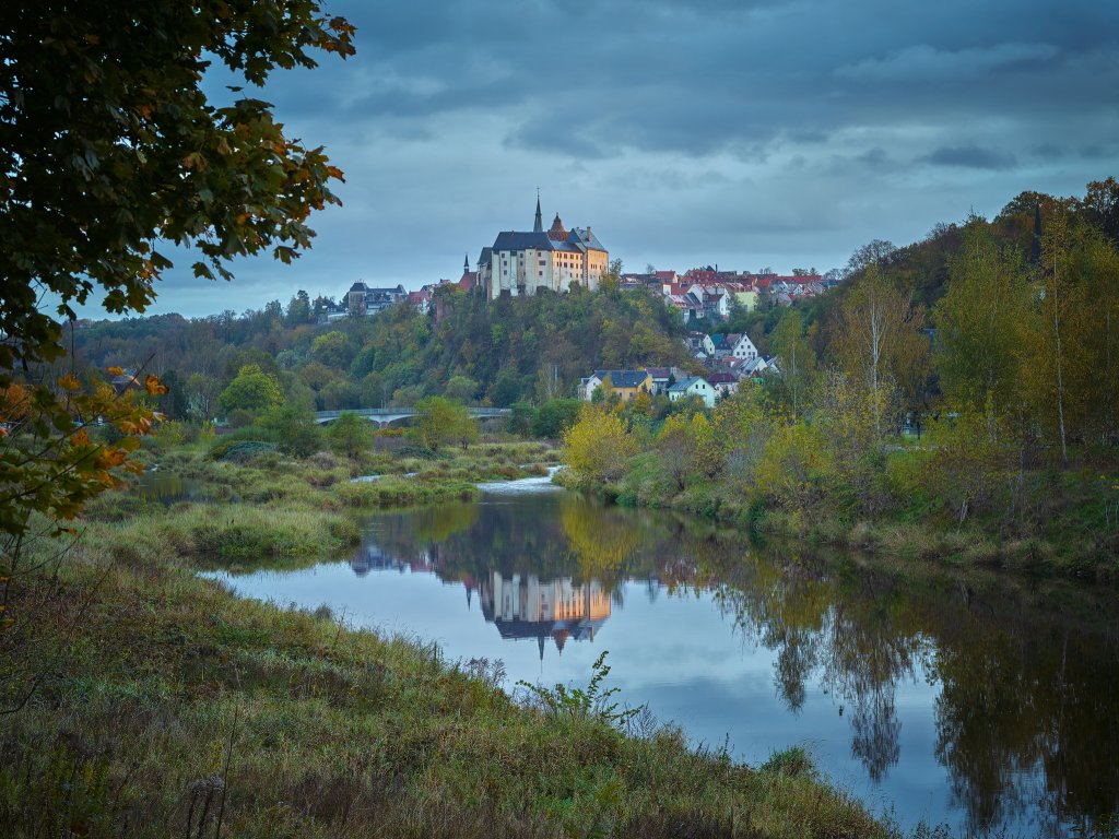 Burg Mildenstein i dramatischer Lichtstimmung