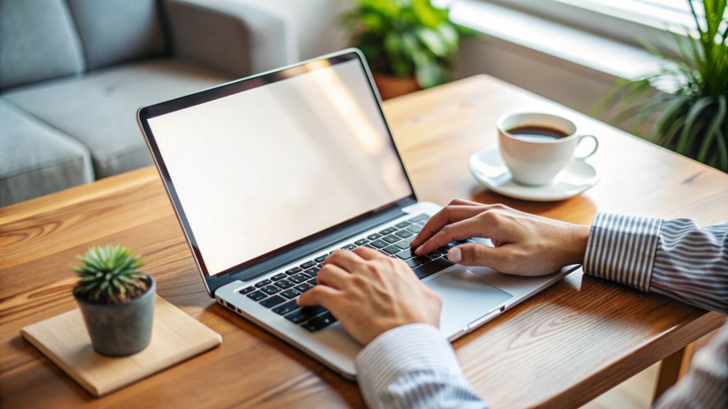 ein Mann mit einem Laptop-Computer