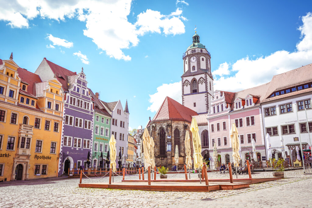 Im Rathaus auf dem Marktplatz findet der Seniorentag in Meißen statt.