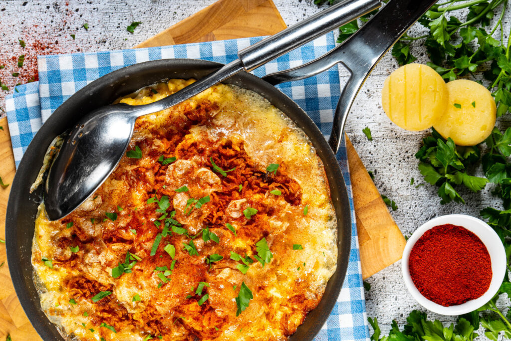 Gratinierte Handkäse-Spätzle