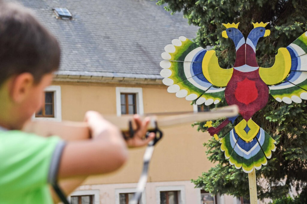 Sommerferien mit Enkeln, Adlerschießen auf Königstein