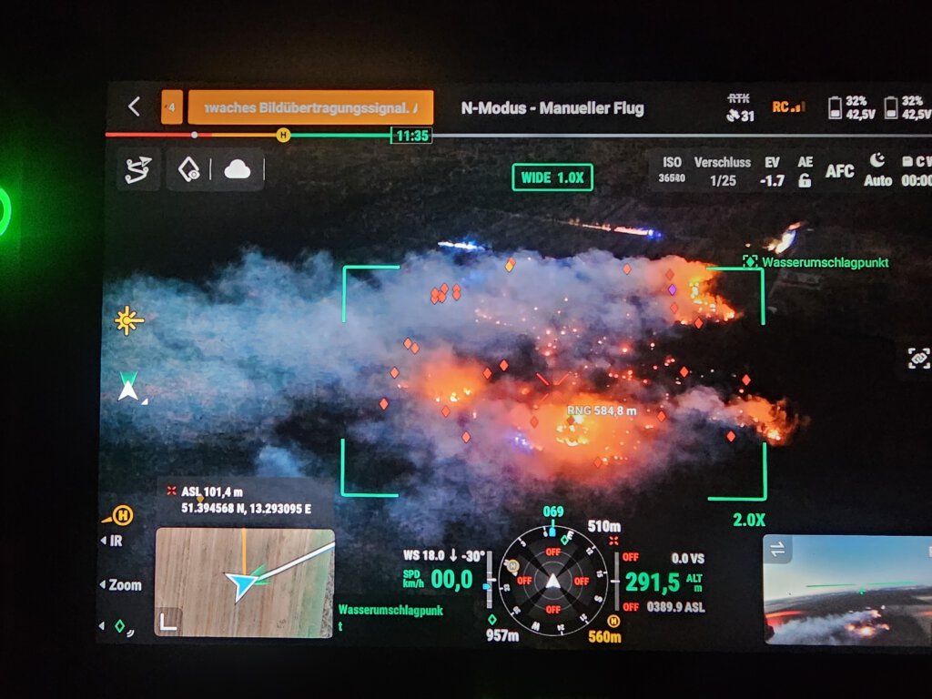 Drohnenkamera Bild Brand Gohrischheide